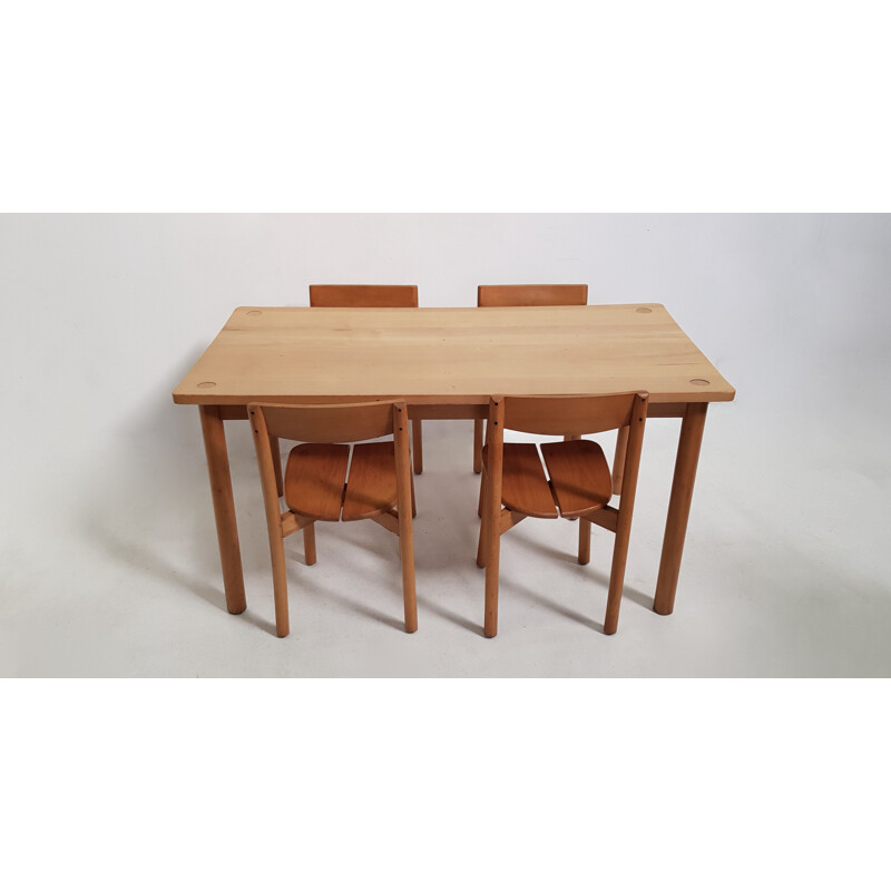 Table et chaise vintage de Pierre Gautier-Delaye 1960