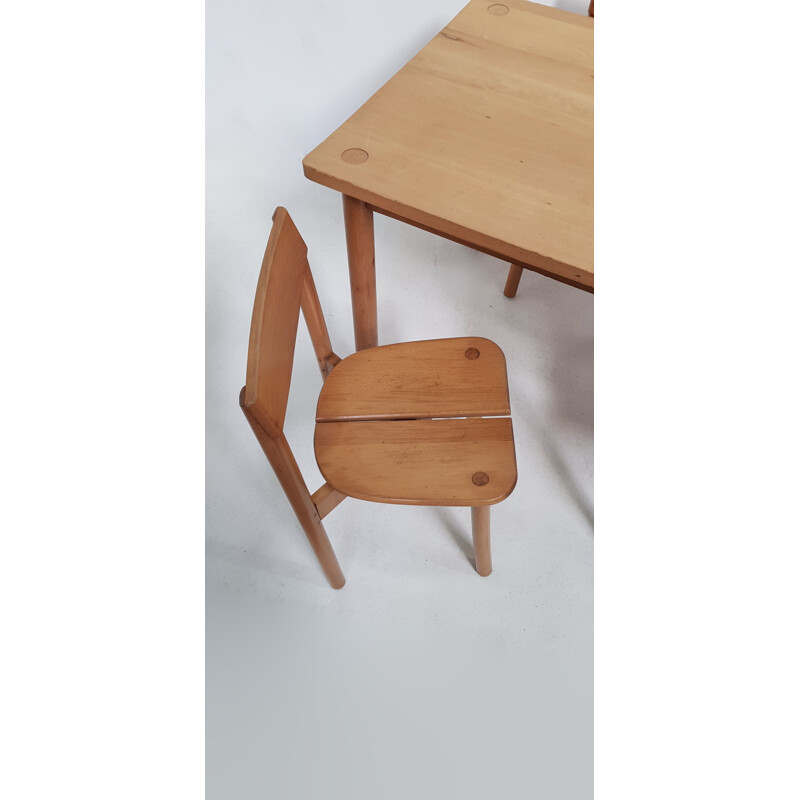 Table et chaise vintage de Pierre Gautier-Delaye 1960