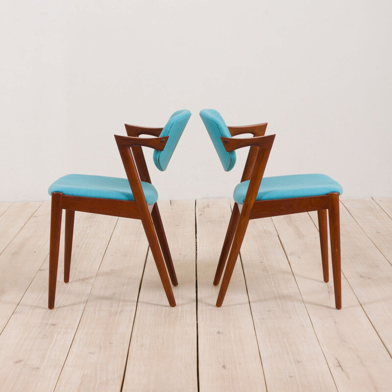 Pair of vintage teak Kai Kristiansen chairs 1960s