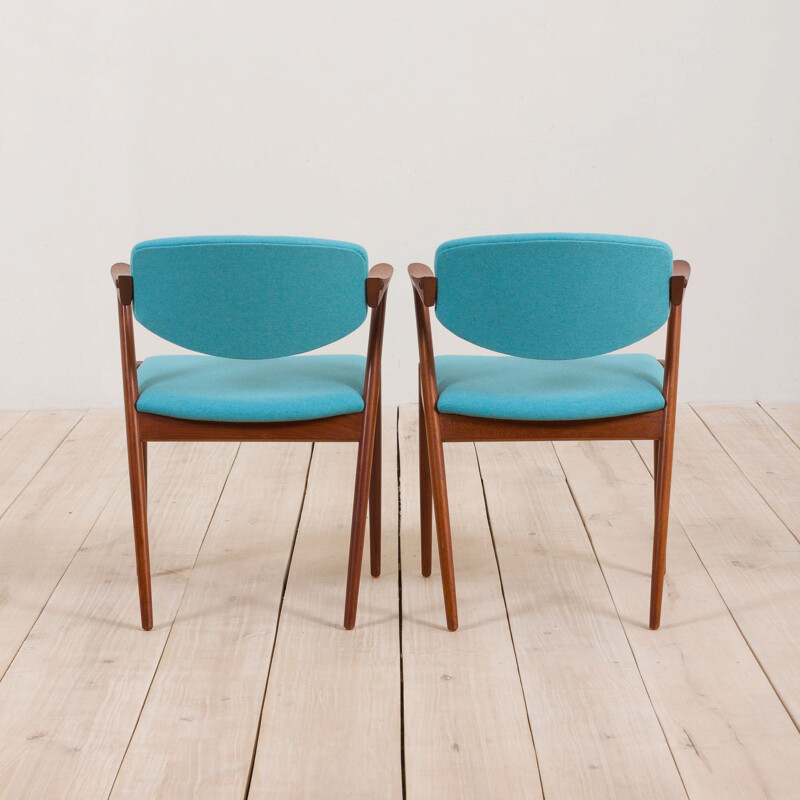 Pair of vintage teak Kai Kristiansen chairs 1960s