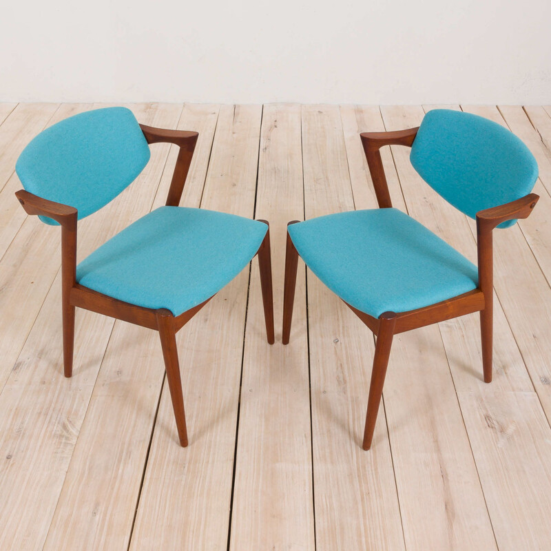 Pair of vintage teak Kai Kristiansen chairs 1960s