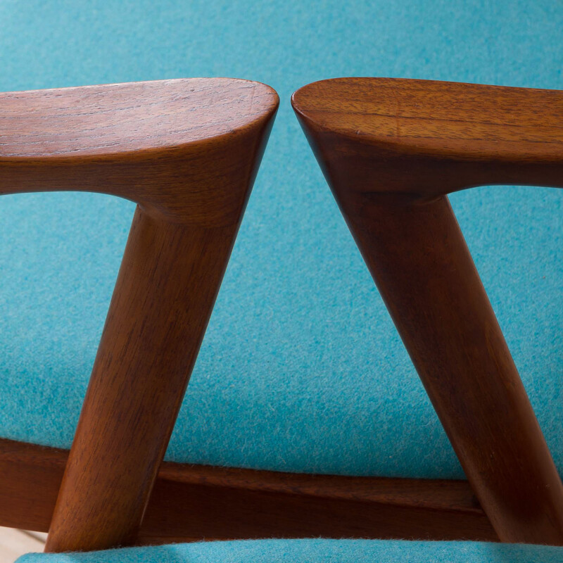 Pair of vintage teak Kai Kristiansen chairs 1960s