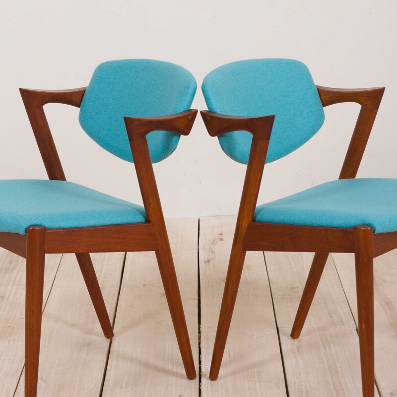 Pair of vintage teak Kai Kristiansen chairs 1960s