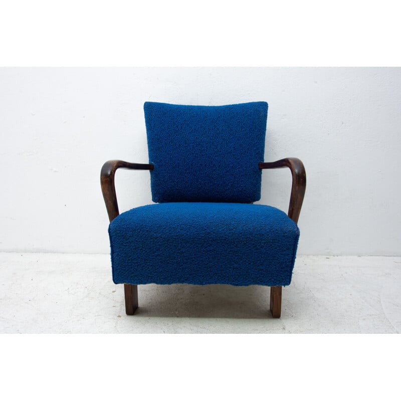 Vintage Cocktail armchair by Jindrich Halabala Czechoslovakia 1950s