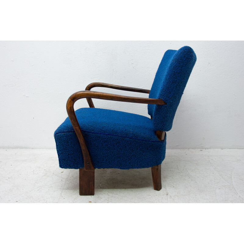 Vintage Cocktail armchair by Jindrich Halabala Czechoslovakia 1950s