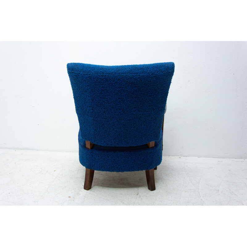 Vintage Cocktail armchair by Jindrich Halabala Czechoslovakia 1950s