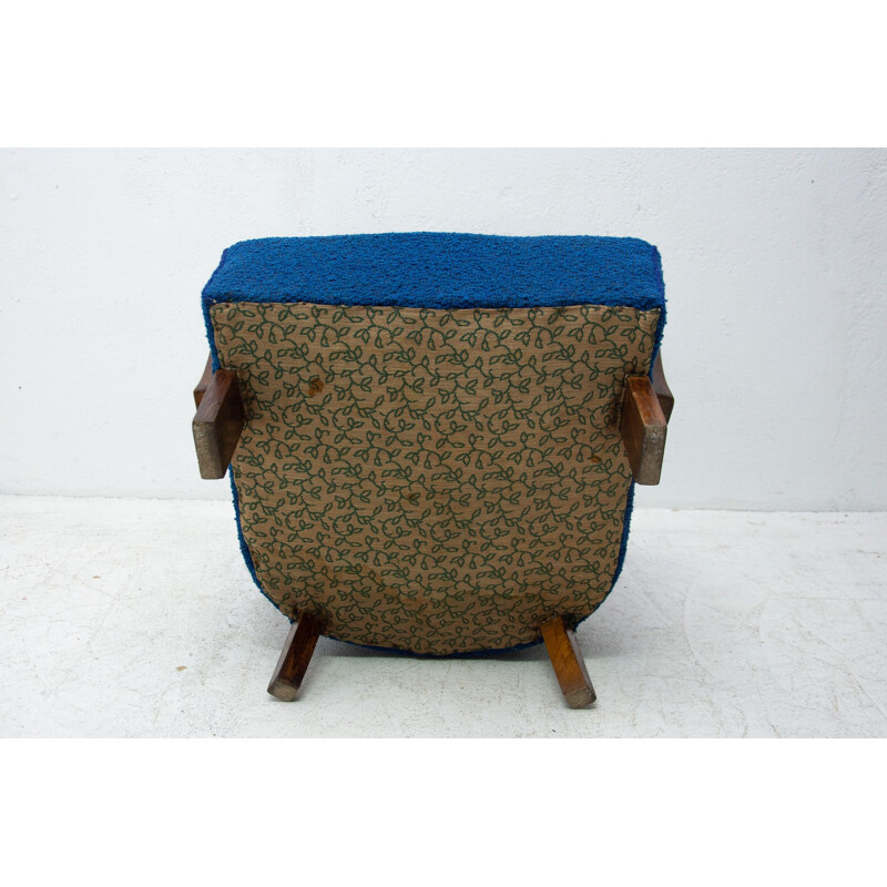 Vintage Cocktail armchair by Jindrich Halabala Czechoslovakia 1950s