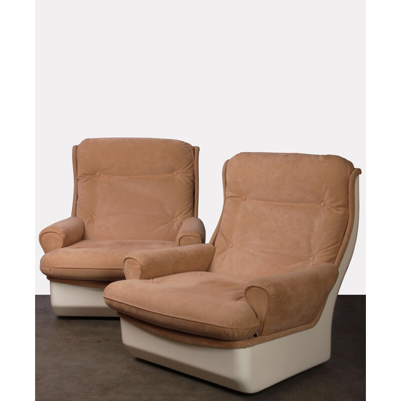 Pair of vintag Orchidée armchairs by Michel Cadestin for Airborne 1970s