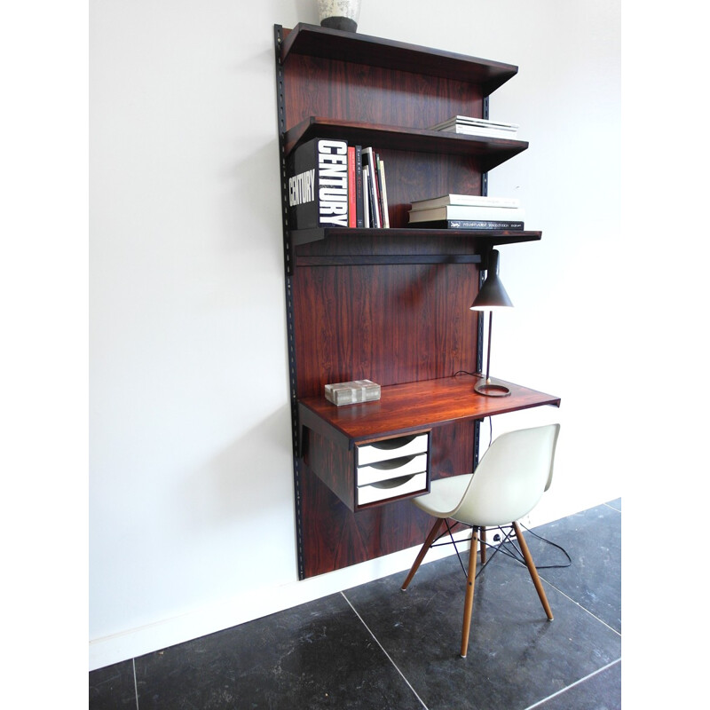 FM Møbler desk in rosewood and metal, Kai KRISTIANSEN - 1960s