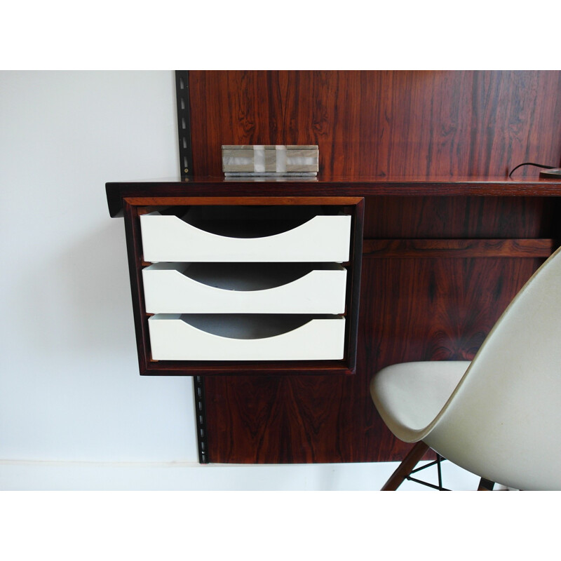 FM Møbler desk in rosewood and metal, Kai KRISTIANSEN - 1960s