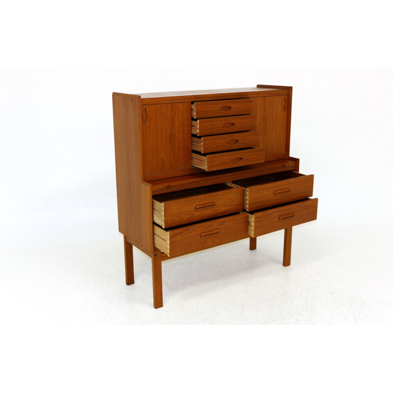 Vintage teak secretary Denmark 1960s