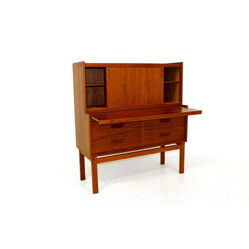 Vintage teak secretary Denmark 1960s