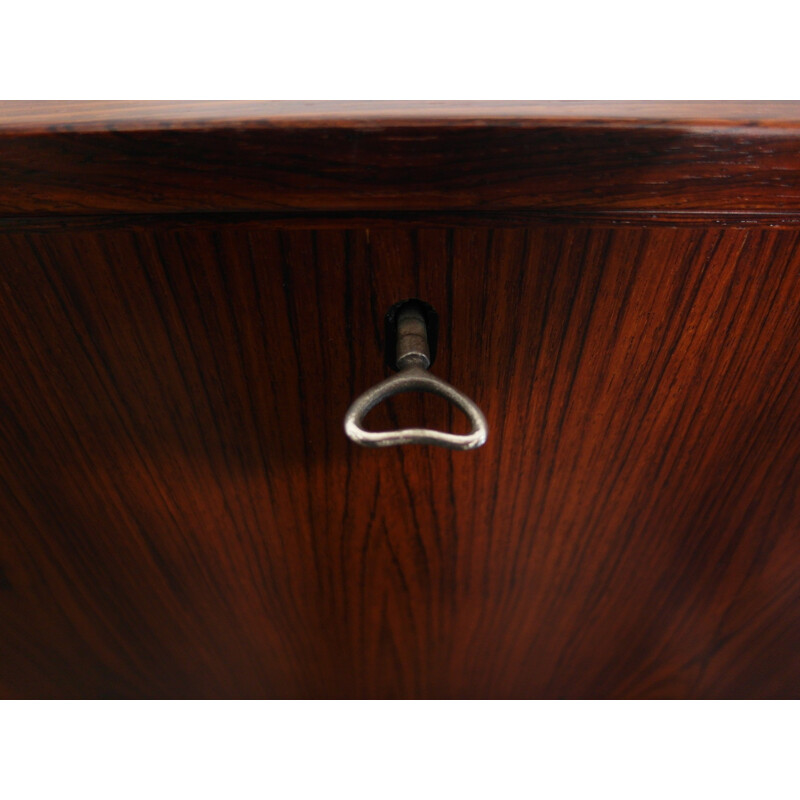 FM Møbler wall-mounted sideboard in rosewood and metal, Kai KRISTIANSEN - 1960s