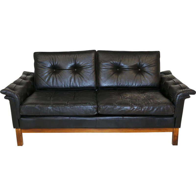 Vintage leather sofa Sweden 1960s