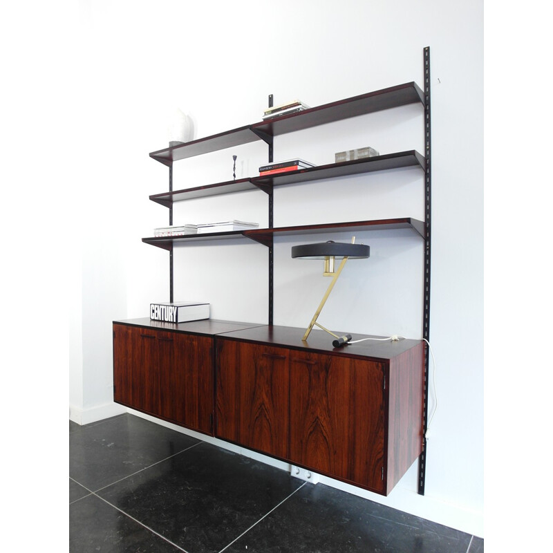 Scandinavian FM Mobler storage system in rosewood, Kai KRISTIANSEN - 1960s