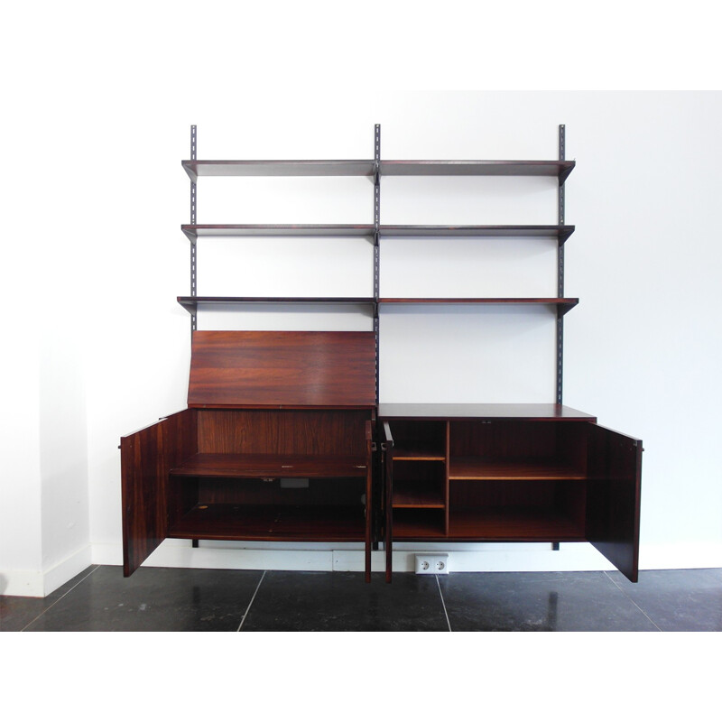 Scandinavian FM Mobler storage system in rosewood, Kai KRISTIANSEN - 1960s