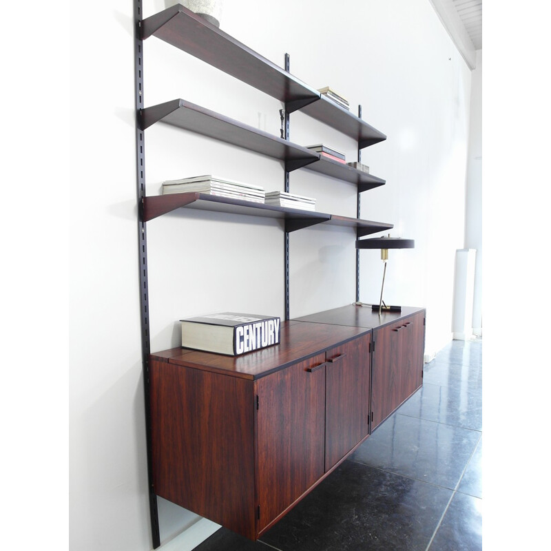 Scandinavian FM Mobler storage system in rosewood, Kai KRISTIANSEN - 1960s