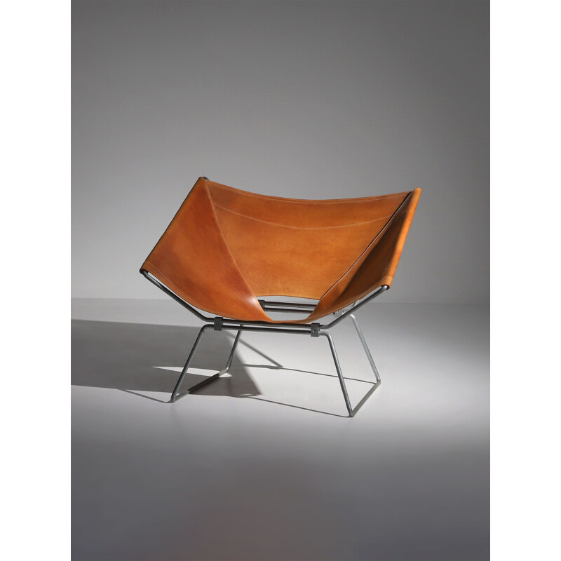 Vintage Pierre Paulin Leather Annau Chair 1954s