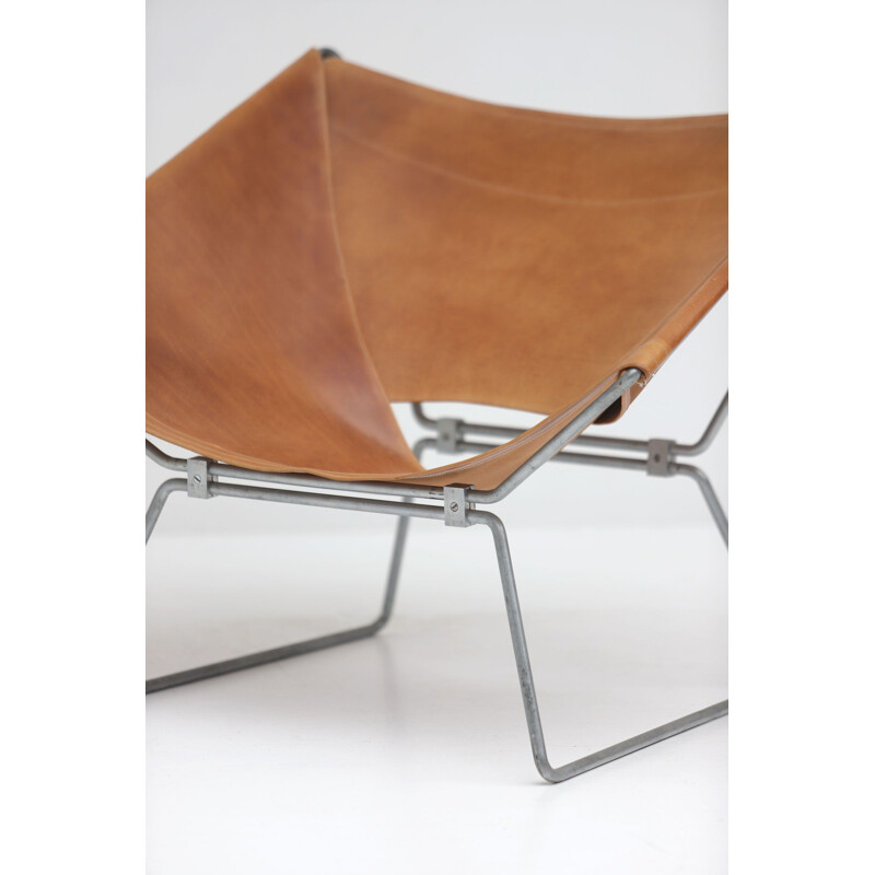 Vintage Pierre Paulin Leather Annau Chair 1954s