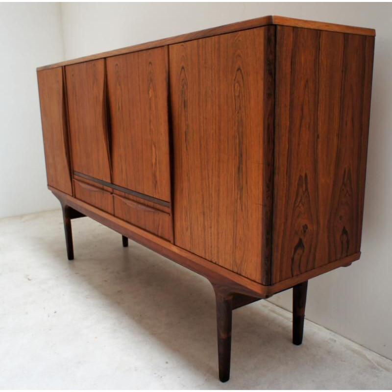 Enfilade vintage en Palissandre Henry Rosengren Hansen Scandinave 1960