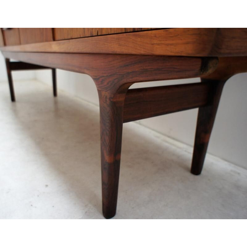 Enfilade vintage en Palissandre Henry Rosengren Hansen Scandinave 1960