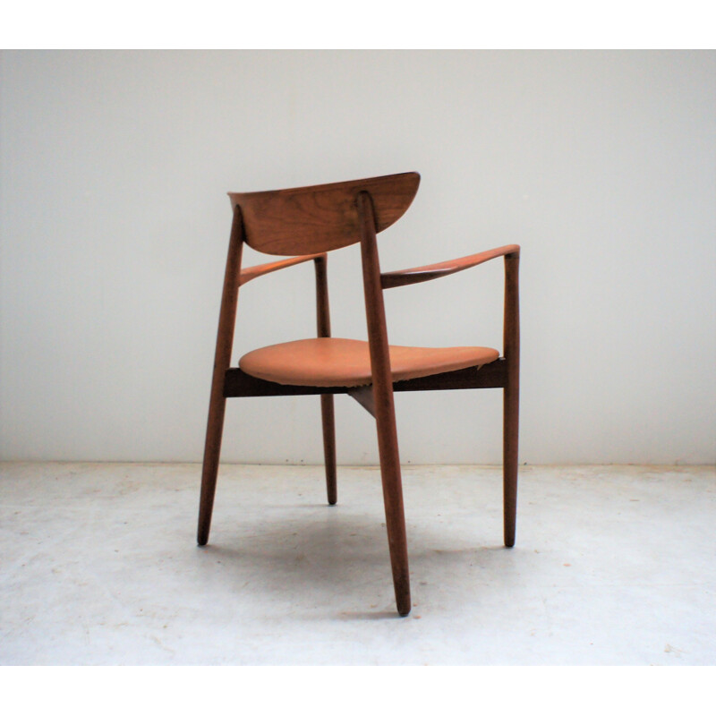 Vintage massief teakhouten fauteuil van Harry Ostergaard voor Randers Mobelfabrik