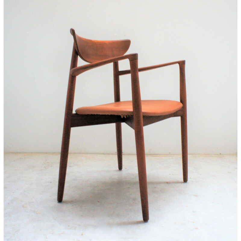 Vintage solid teak armchair by Harry Ostergaard For Randers Mobelfabrik