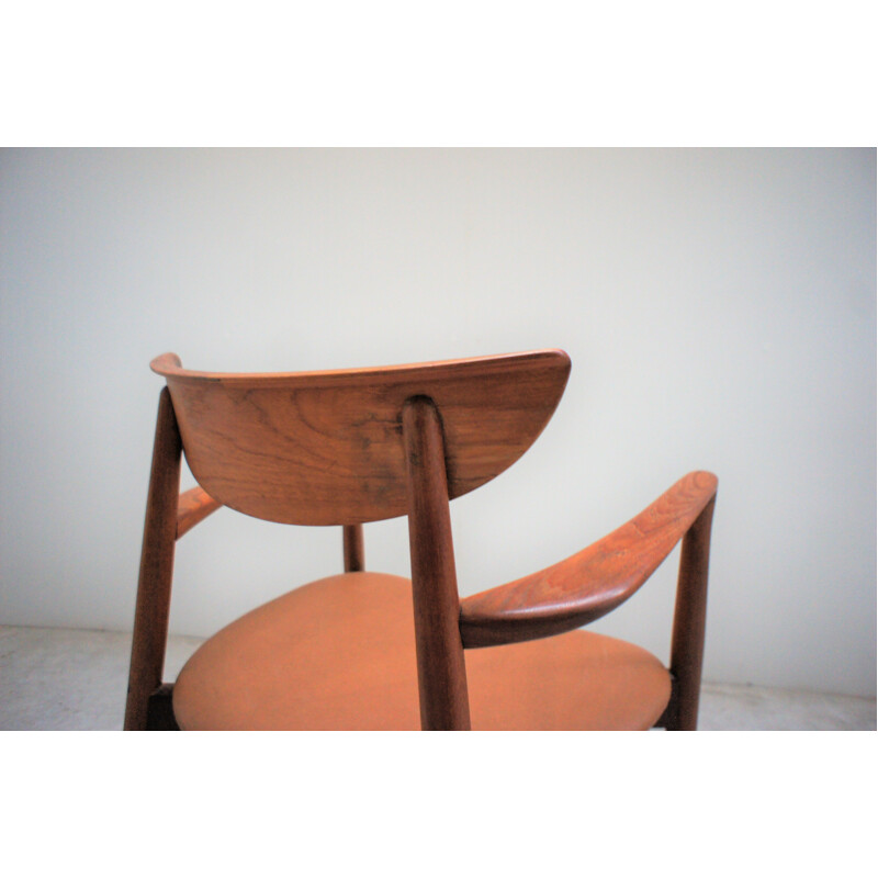Vintage massief teakhouten fauteuil van Harry Ostergaard voor Randers Mobelfabrik