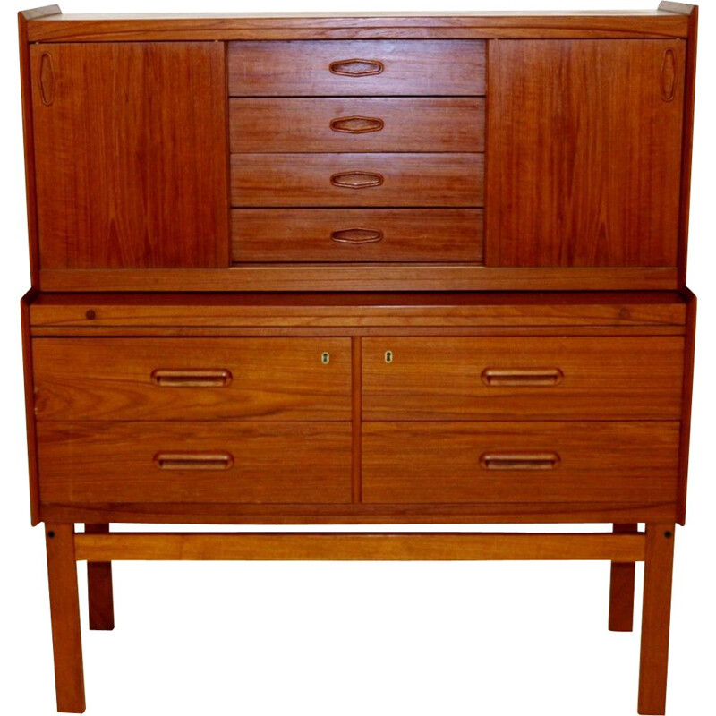 Vintage teak secretary Denmark 1960s