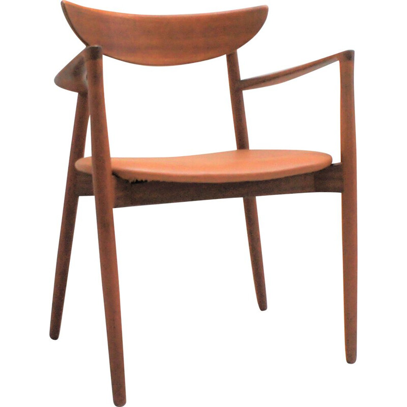 Vintage solid teak armchair by Harry Ostergaard For Randers Mobelfabrik