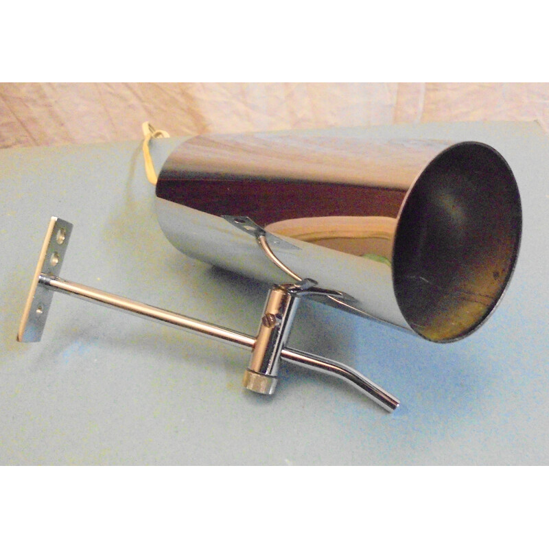 Vintage pipe wall lamp by Alain Richard 1980