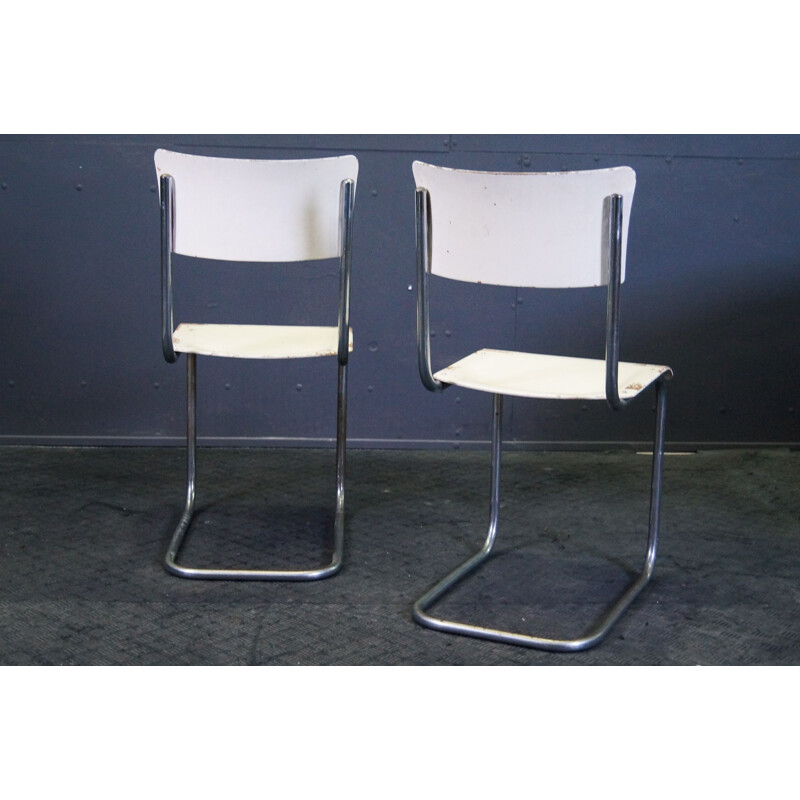 Pair of vintage chairs S43 by Mart Stam  Thonet