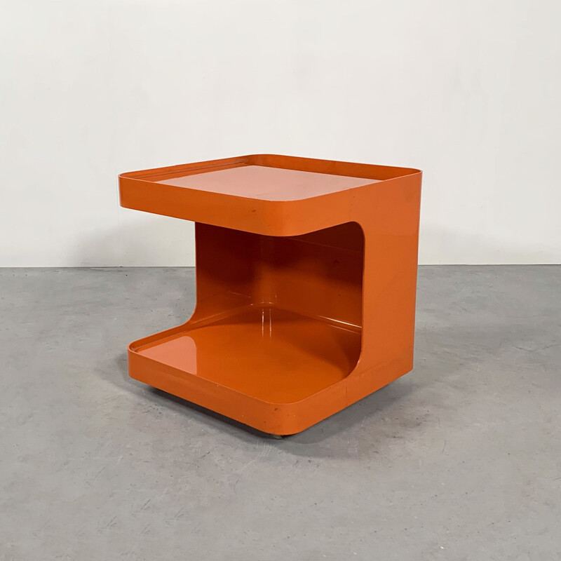 Vintage Orange Game Side Table by Marcello Siard for Longato 1970s