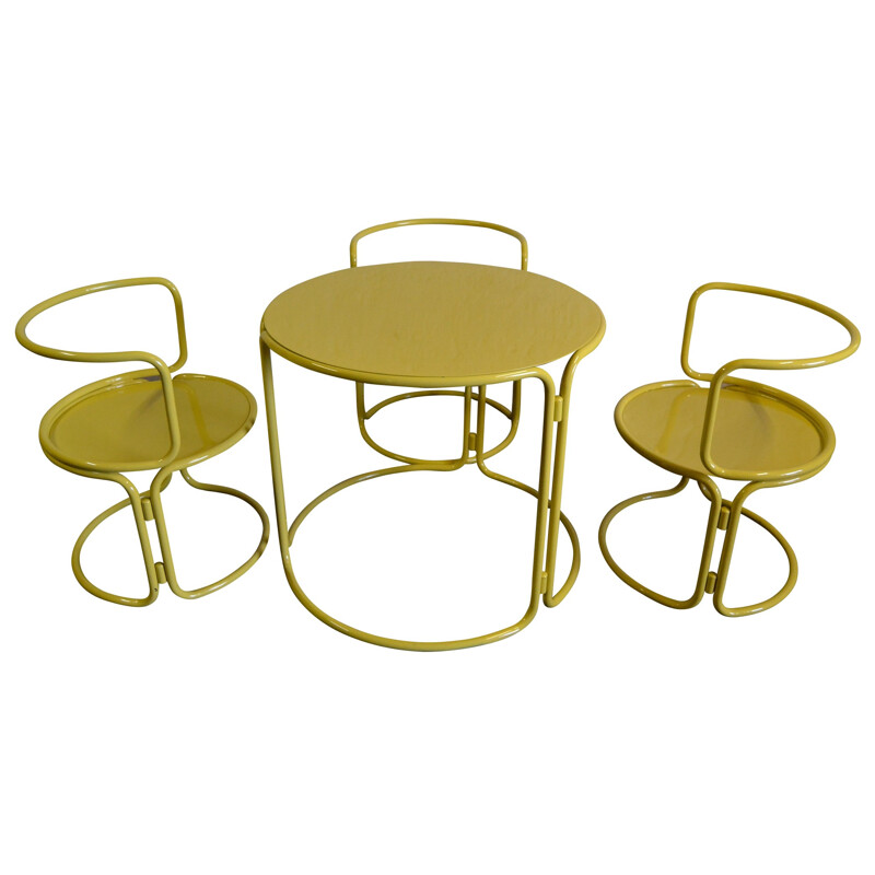Ensemble table et fauteuils, Gae AULENTI - années 60