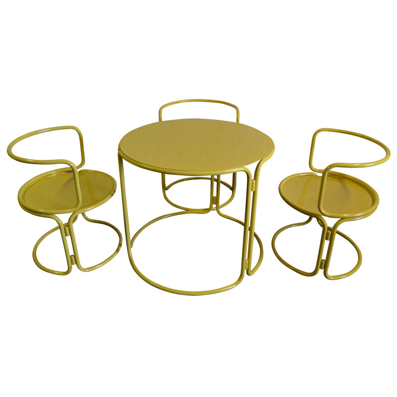 Table and chairs, Gae AULENTI - 60