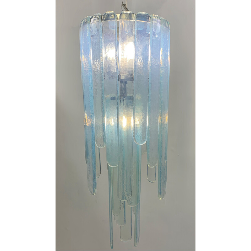 Vintage Opalescent Murano Glass Chandelier