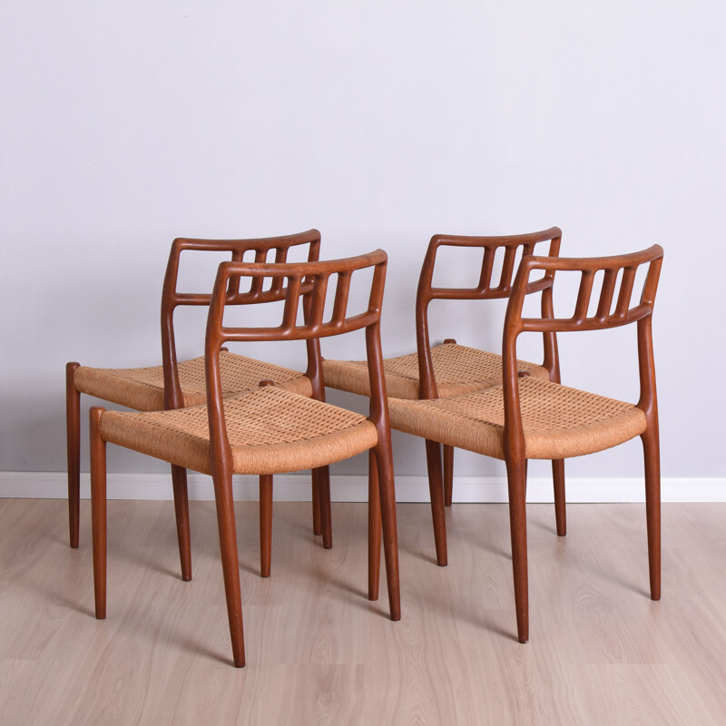 Set of 4 vintage chairs by Niels Otto Møller for J.L. Møllers Mobelfabrik, Denmark 1960