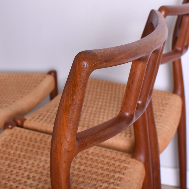 Ensemble de 4 chaises vintage par Niels Otto Møller pour J.L. Møllers Mobelfabrik, Danemark 1960