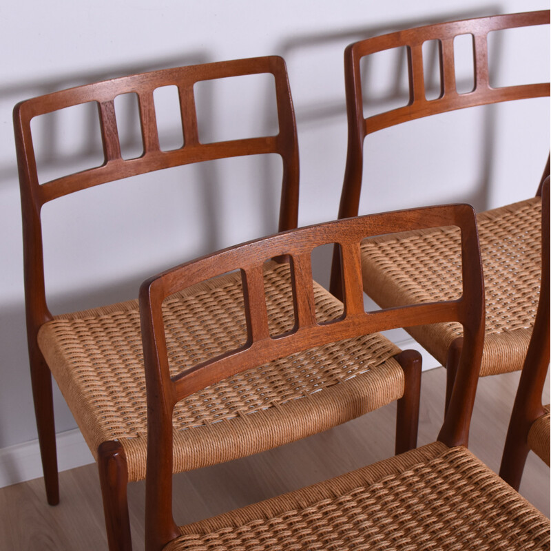 Set of 4 vintage chairs by Niels Otto Møller for J.L. Møllers Mobelfabrik, Denmark 1960