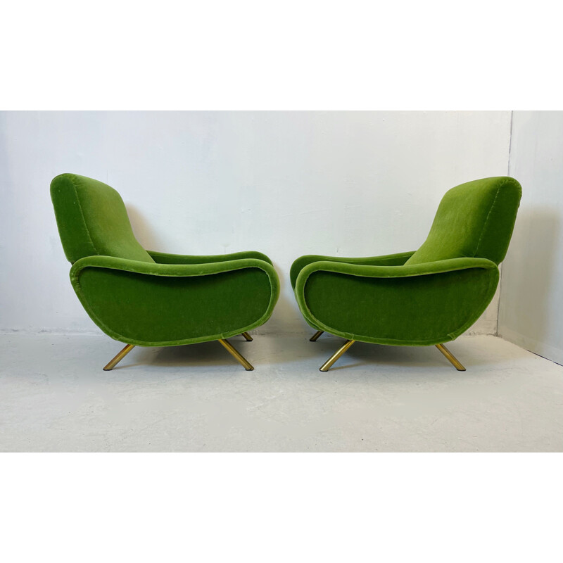 Pair of vintage Zanuso Armchairs for Arflex Lady 1950s