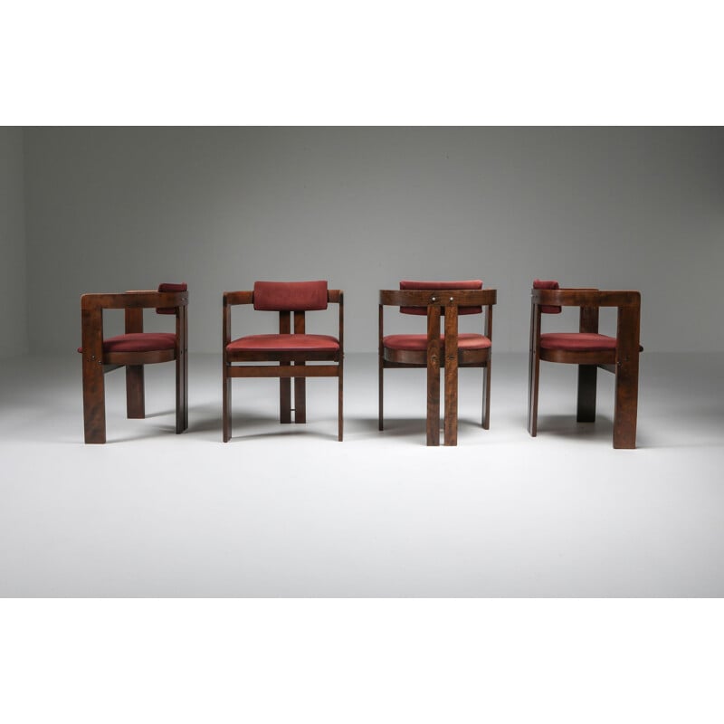Set of 4 vintage Pigreco Armchairs Bentwood Frames by Afra & Tobia Scarpa 1960s