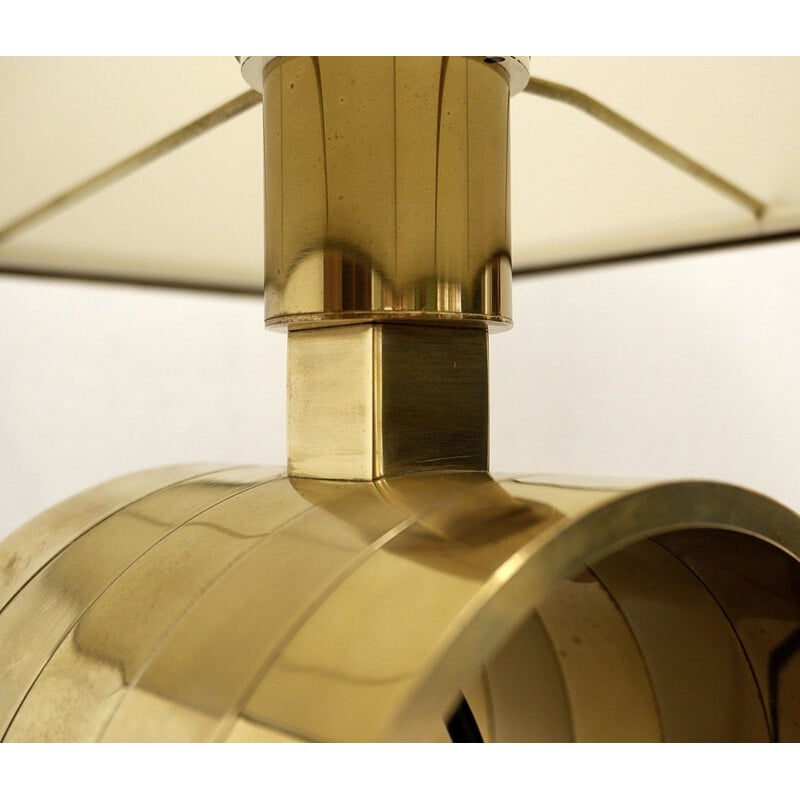 Vintage brass table lamp Romeo Rega, Italy 1960s