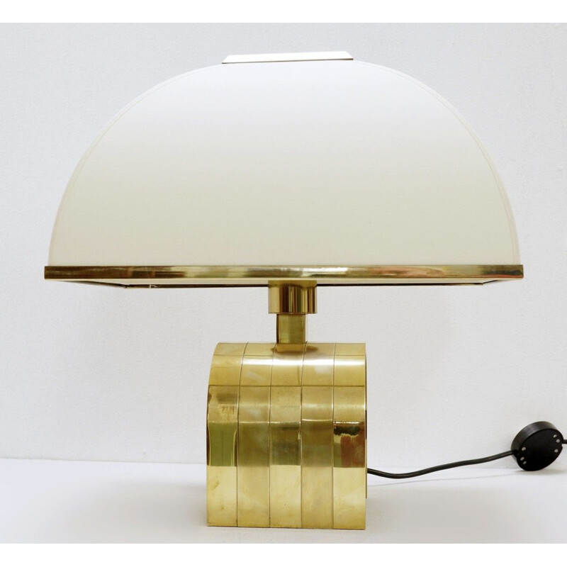 Vintage brass table lamp Romeo Rega, Italy 1960s