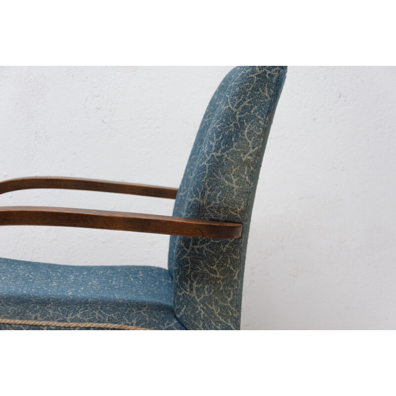 Vintage Bentwood armchair by Jindřich Halabala for UP Závody 1930s