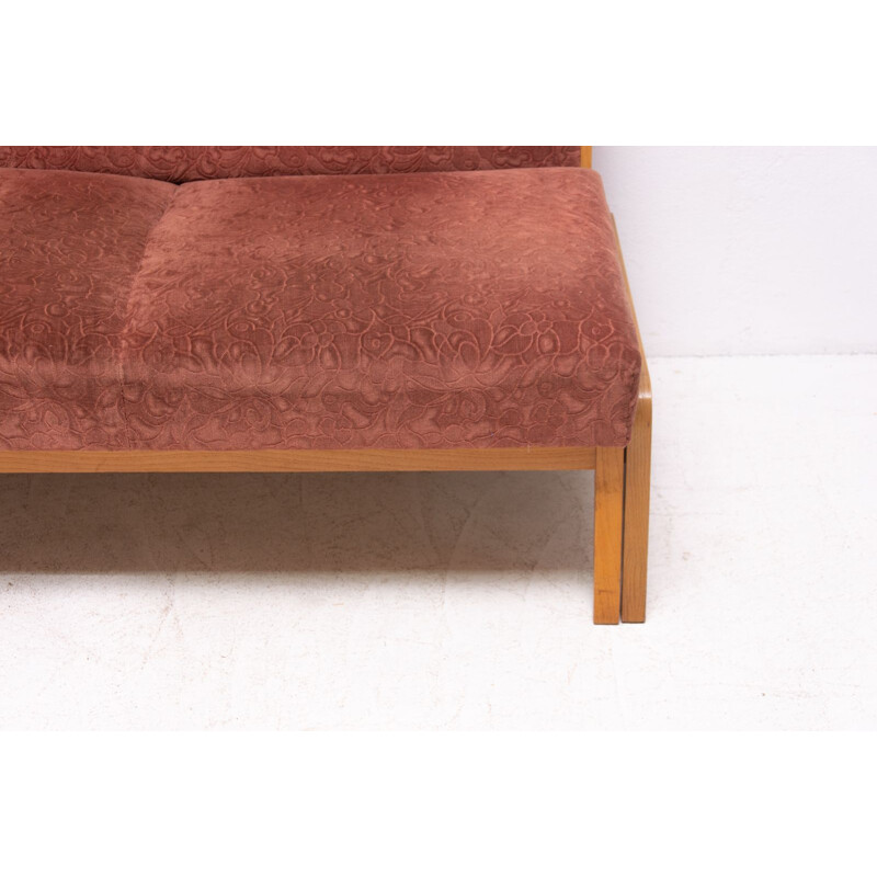 Mid century folding sofa-bench Czechoslovakia 1960s