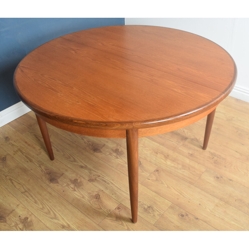 Vintage Teak G Plan Round Table & Four Chairs By Victor Wilkins 1960s