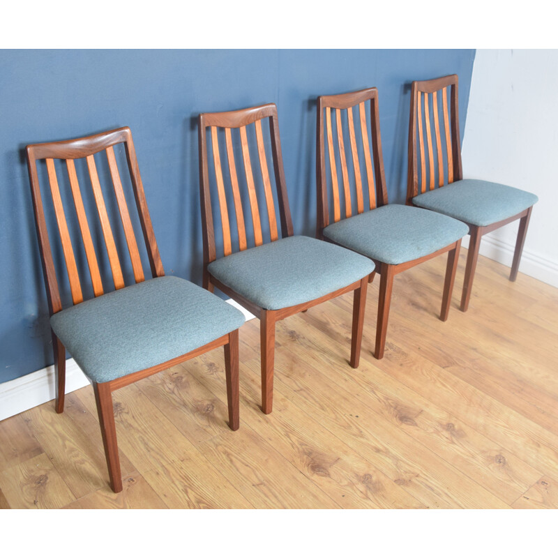 Vintage Teak G Plan Round Table & Four Chairs By Victor Wilkins 1960s