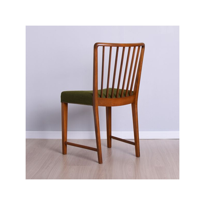 Set of 4 vintage mahogany chairs by Fritz Hansen, Denmark 1940