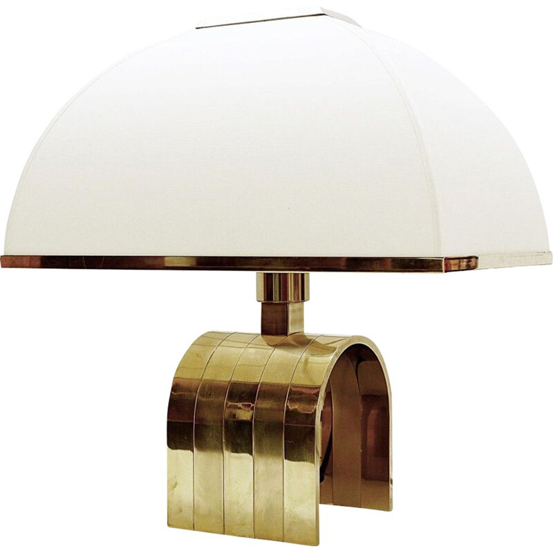 Vintage brass table lamp Romeo Rega, Italy 1960s