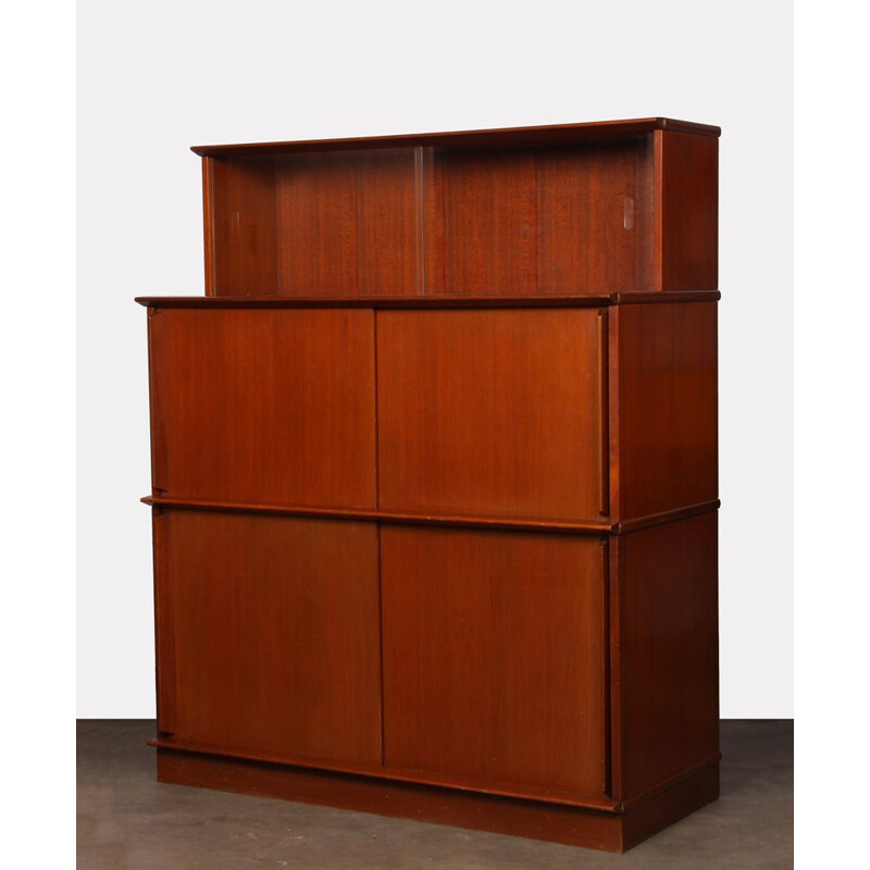 Vintage mahogany cabinet by Didier Rozaffy for Oscar 1950s